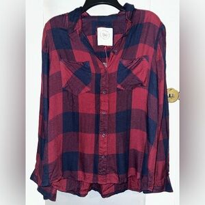 SO Red and Navy Blue Flannel